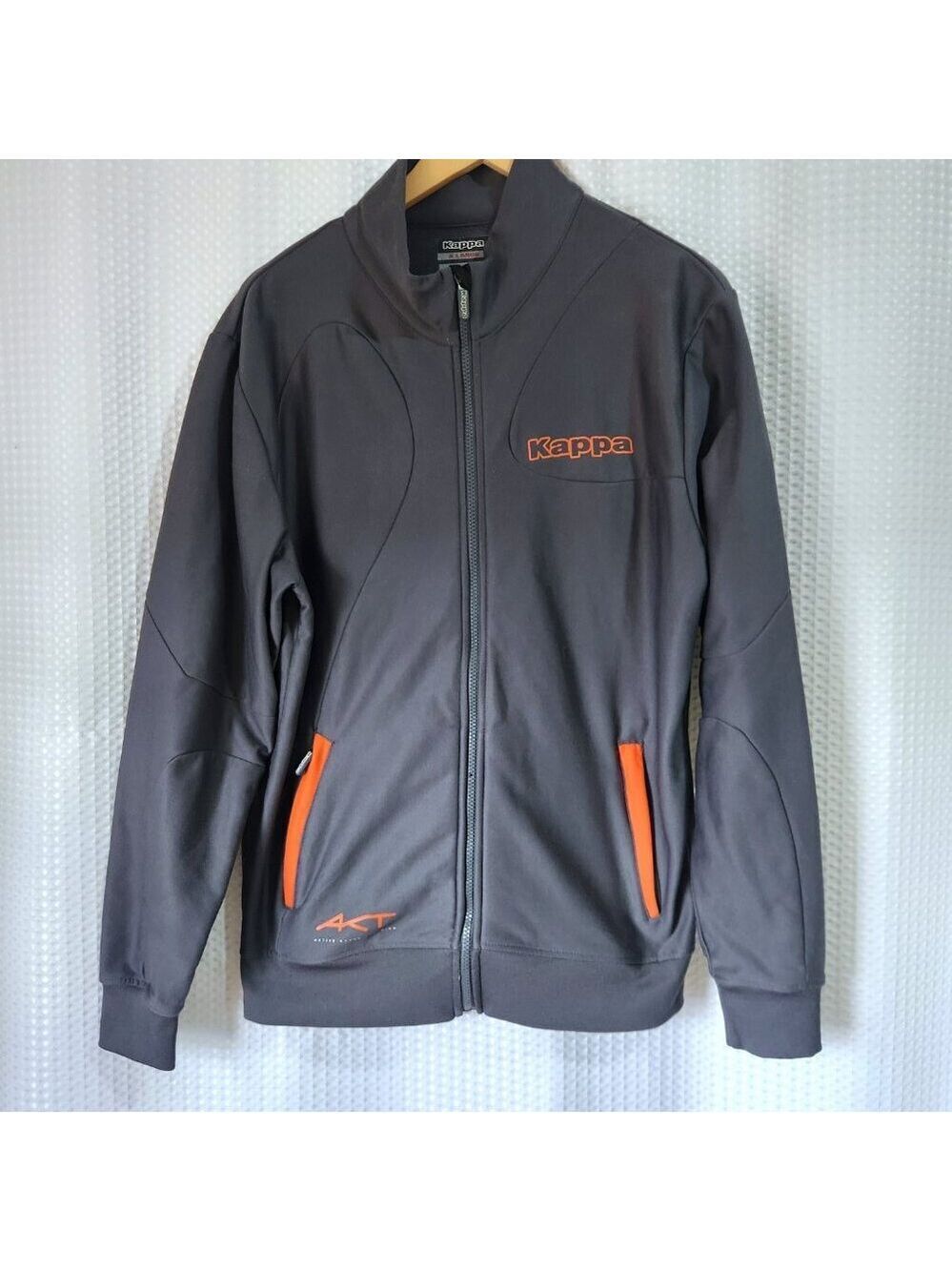 Kappa ACT Gray & Orange Full‑Zip Jacket – Men’s XL